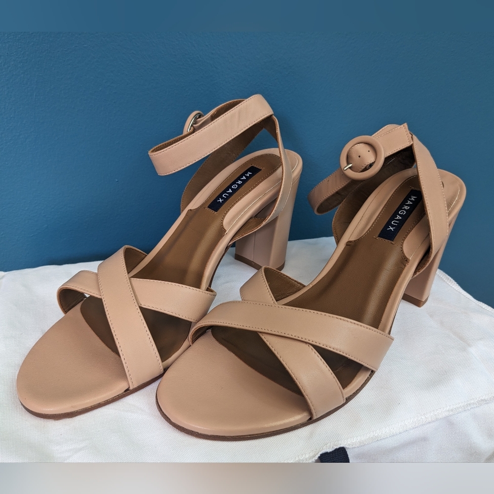 Margaux Uptown Sandal, Rose Nappa 39.5M, NWT